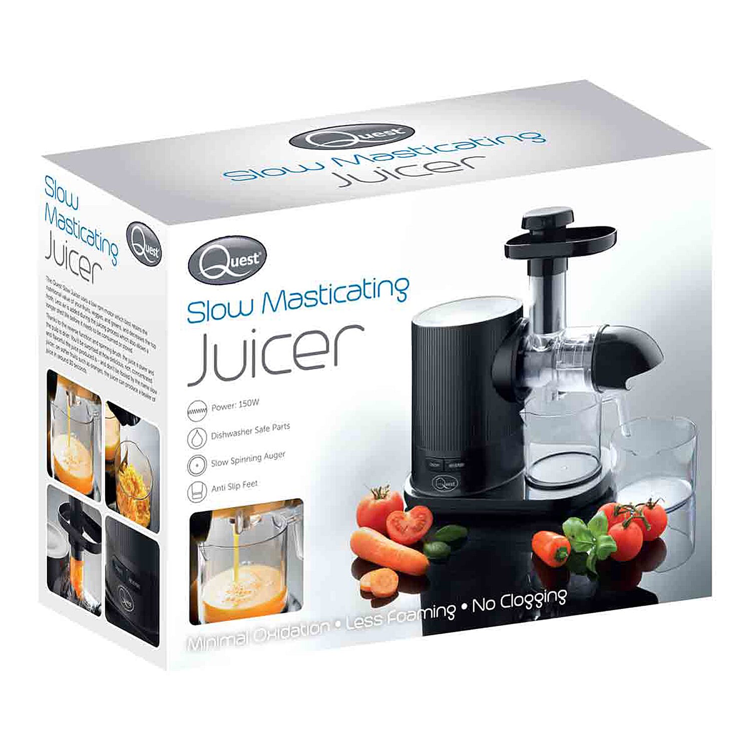 Quest Cold Press Style Slow Juicer - Black