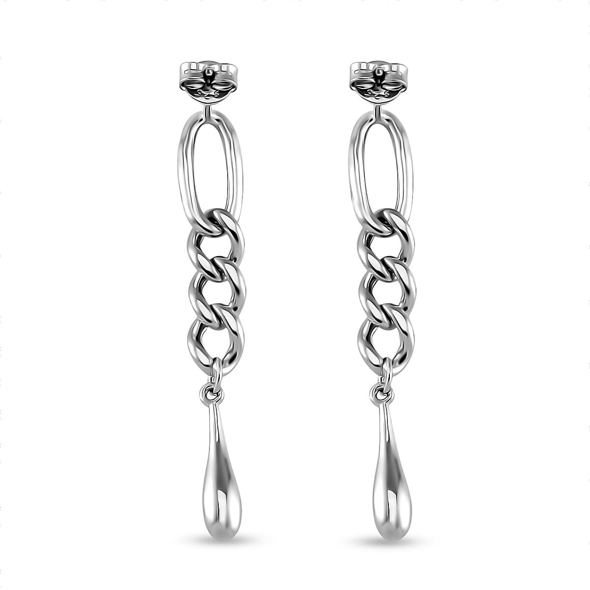 Lucy Q Figaro Drip Collection - Rhodium Overlay Sterling Silver Drop Earrings, Silver Wt. 5.52 Gms