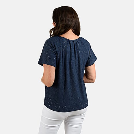 Polyester Top (Size 1x1 cm) - Navy