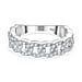 Diamond Band Ring in Rhodium Overlay Sterling Silver
