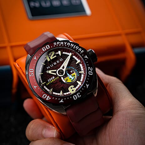 NUBEO Sphyrnidae Automatic Limited Edition Mens Watch - Neptone Red