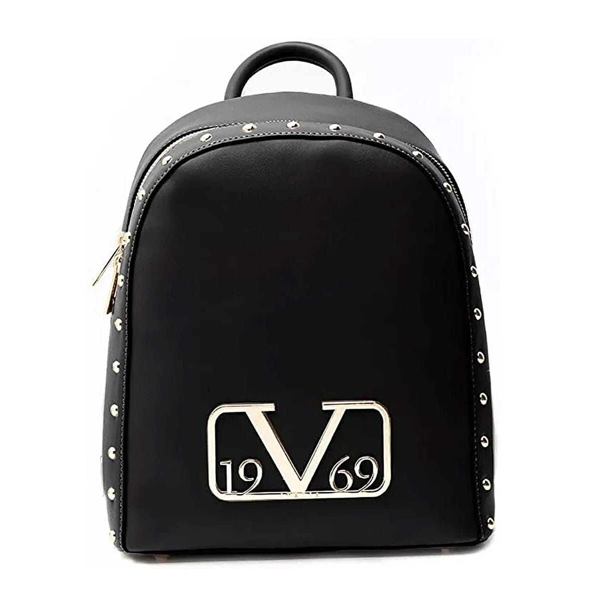 19V69 Womens Leatherette Backpack with Adjustable Shoulder Straps - Black