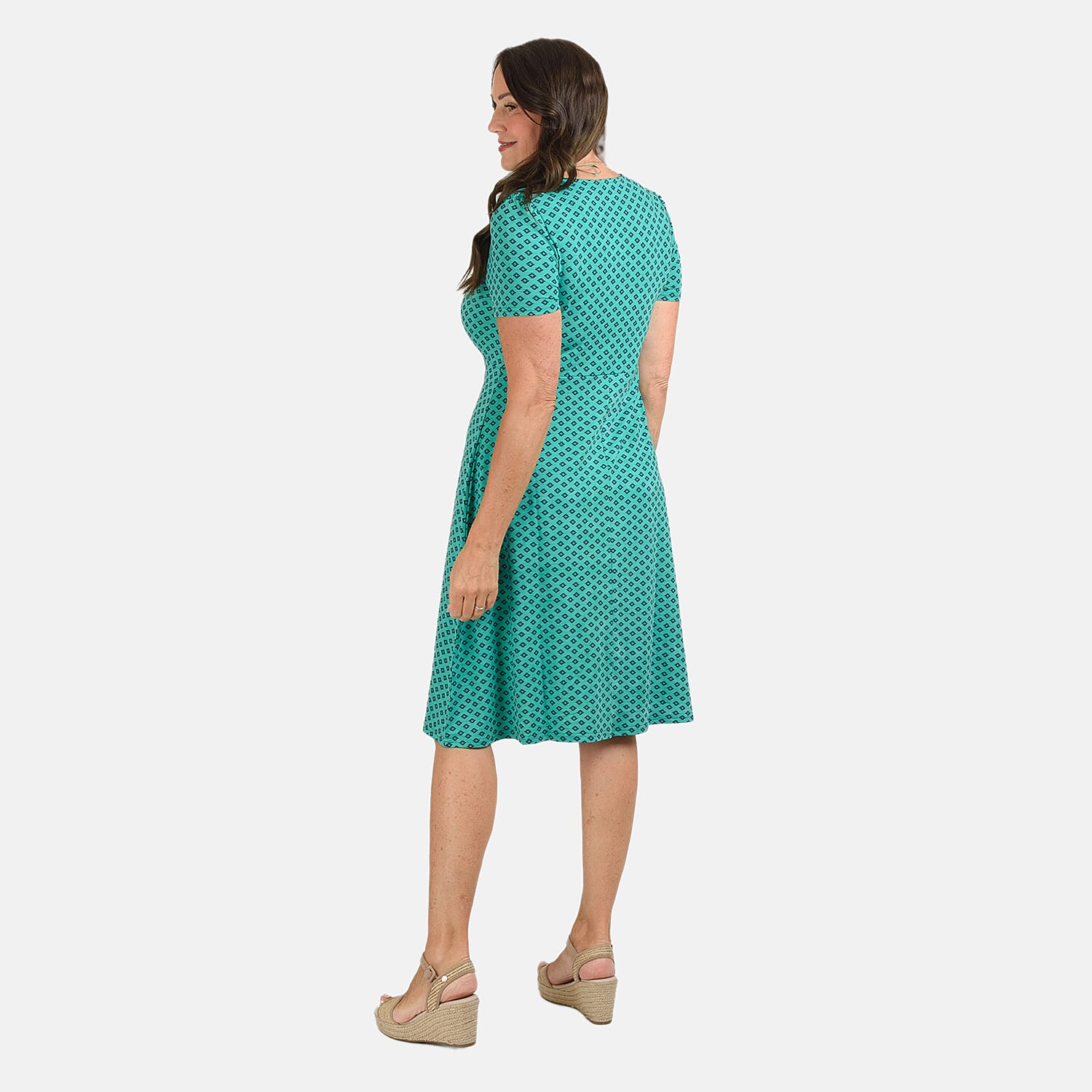 Polyester Woven Dress (Size 1x1 cm) - Jade