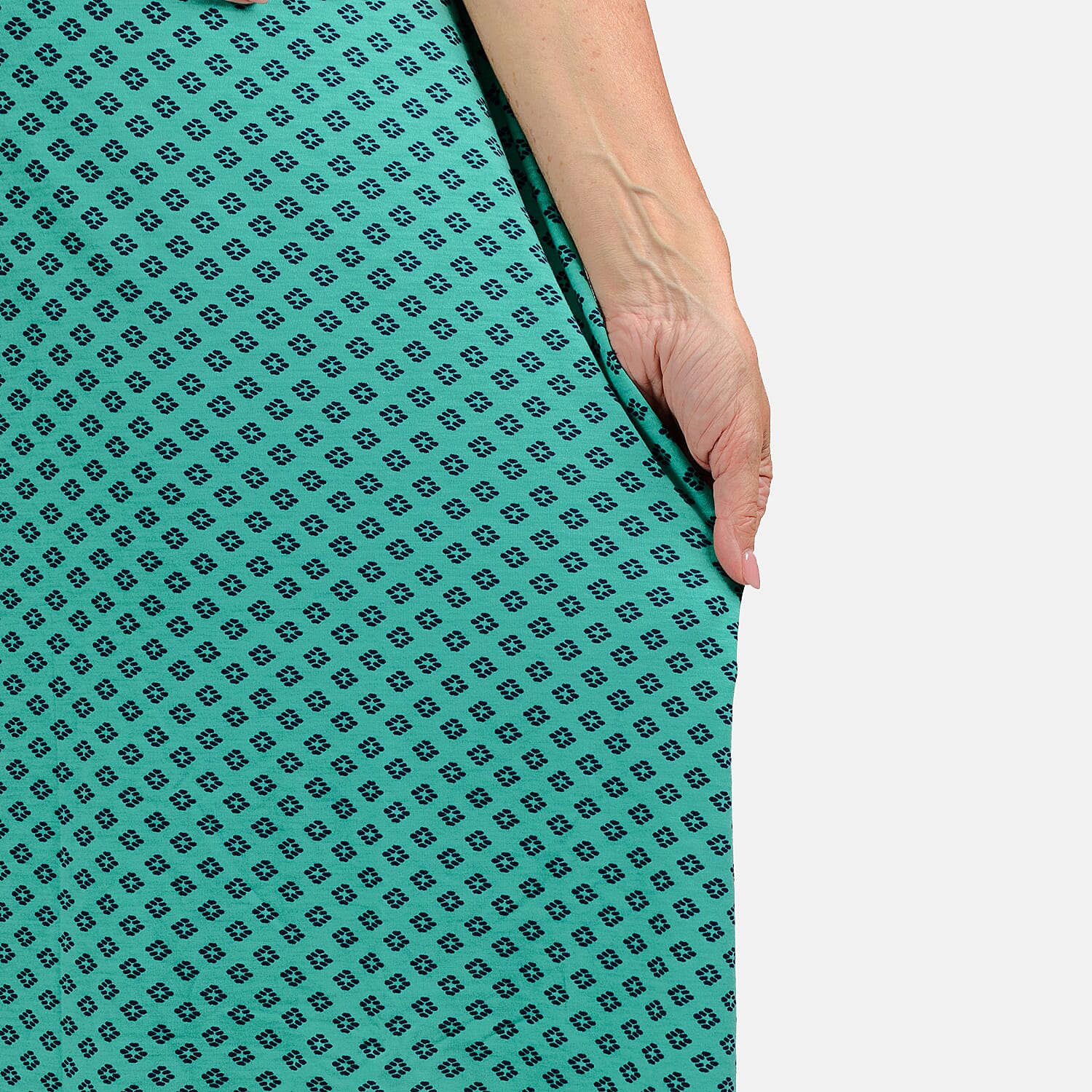 Polyester Woven Dress (Size 1x1 cm) - Jade