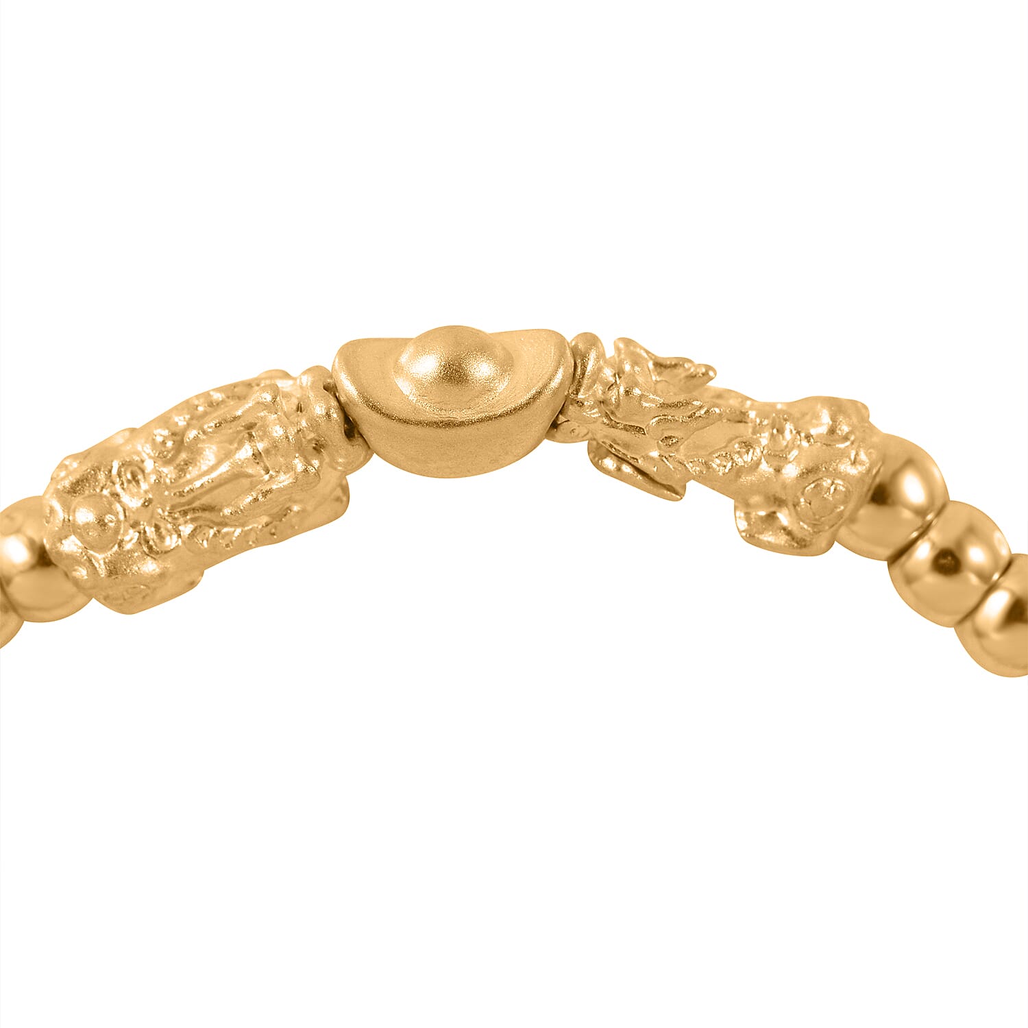 First Time Ever Pixiu Adjustable Bracelet in 24K Yellow Gold (Size - 7.5)
