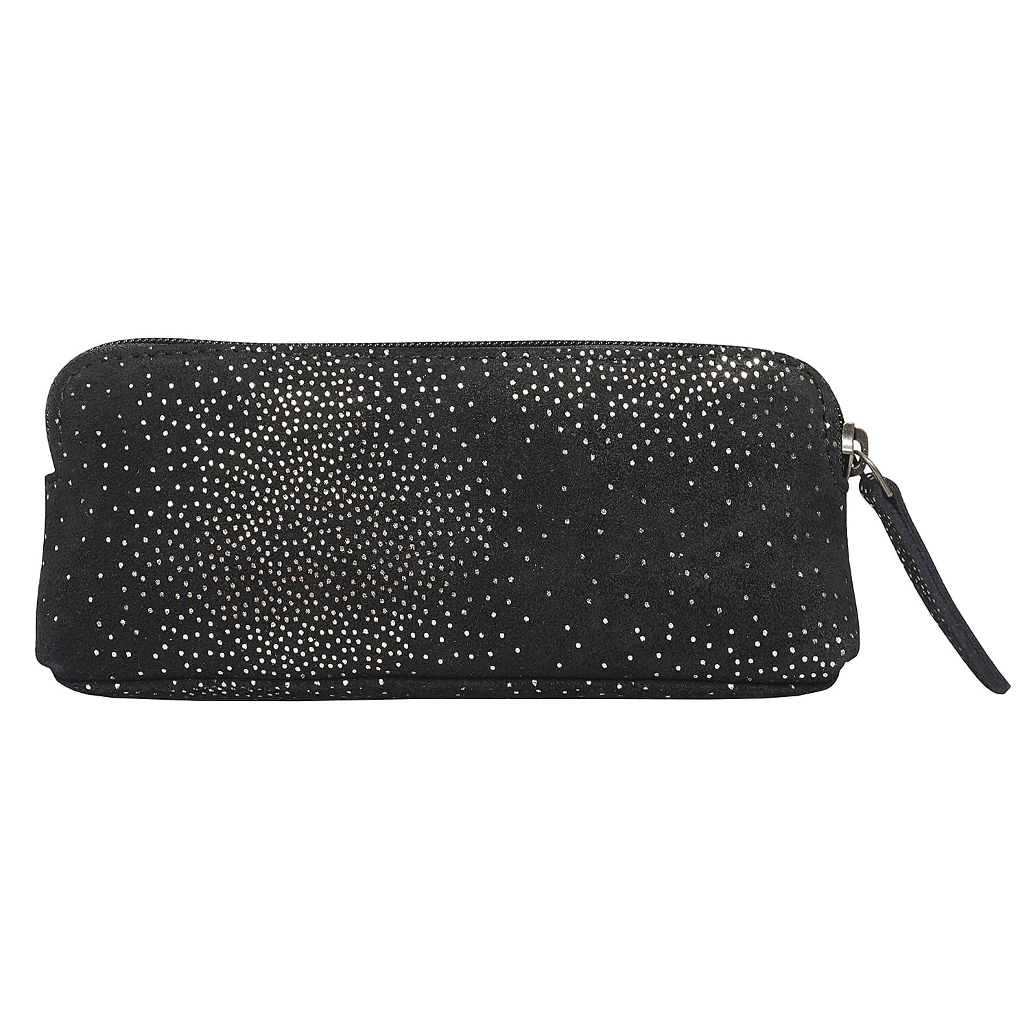 Assots London Emily Genuine Leather Cosmetic and Toiletry Bag - Black