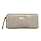 Assots London Emily Genuine Leather Cosmetic and Toiletry Bag (Size 18x3x8 cm) - Beige