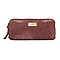 Assots London Emily Genuine Leather Cosmetic and Toiletry Bag (Size 18x3x8 cm) - Rusty Orange
