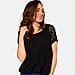 Emreco Lace Jersey Knit Elastic Hem Top