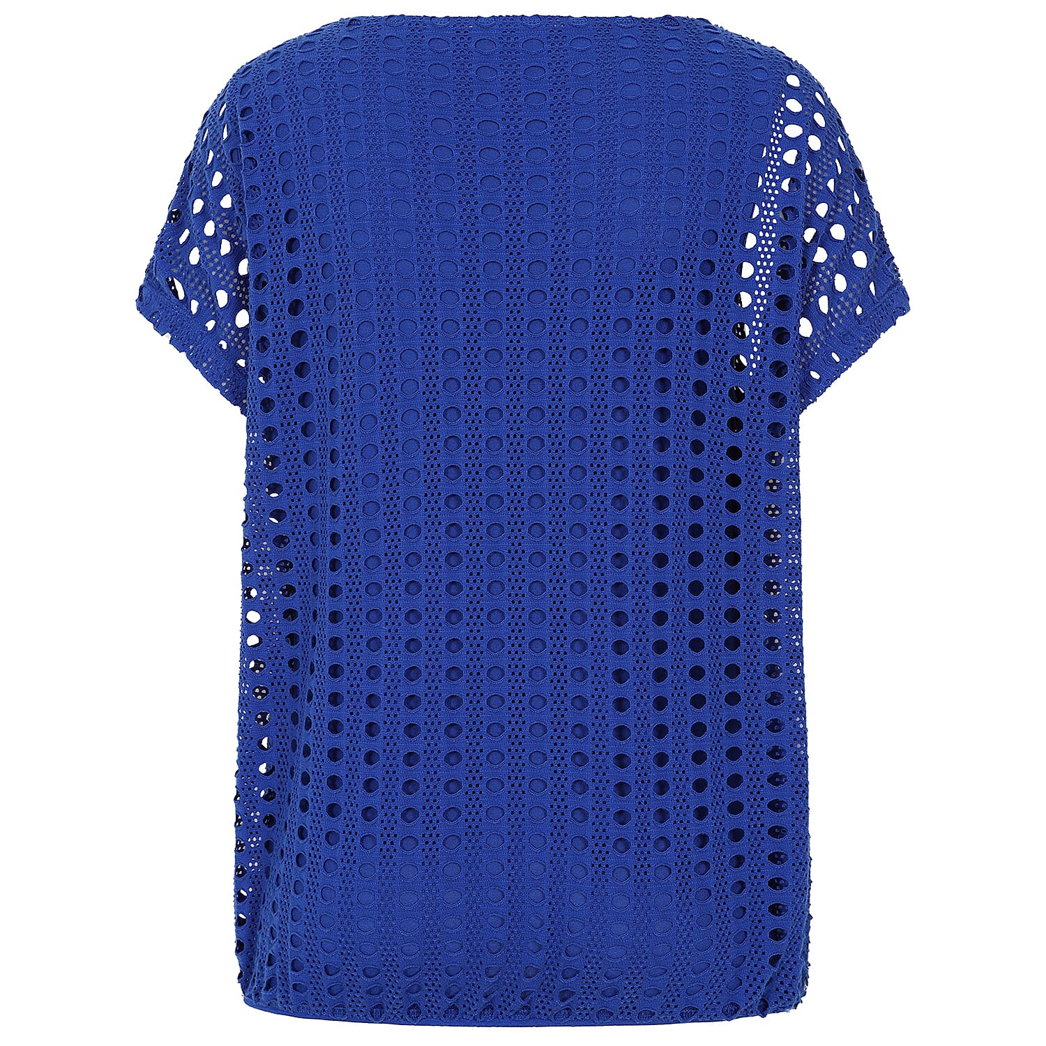  Emreco Lace Jersey Knit Elastic Hem Top - Black