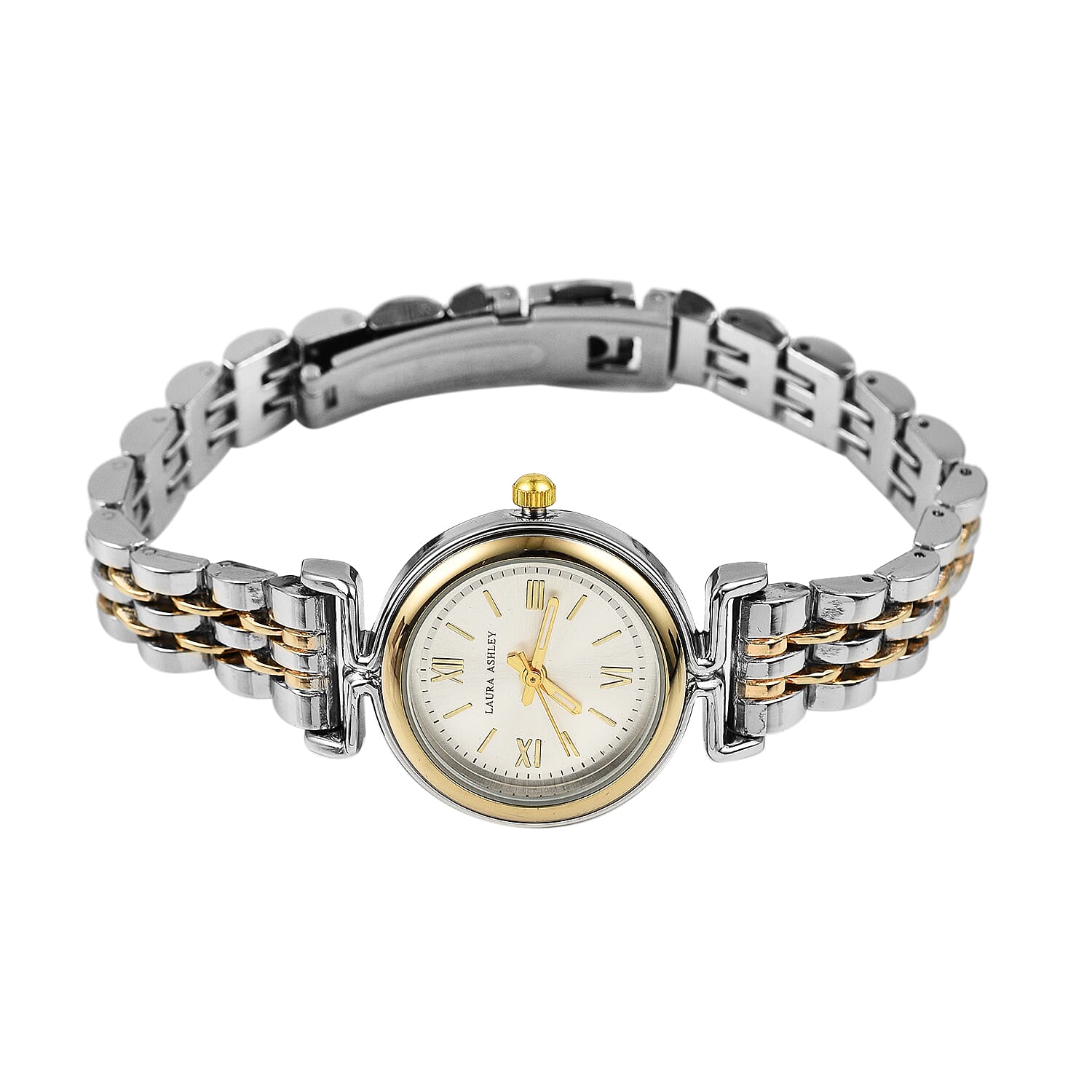 Laura Ashley Ladies Watch with Stainless Steel Bracelet in Silver Tone