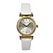 Laura Ashley Womens 27mm T Bar Fluted Bezel Vegan Leather Strap Watch - White