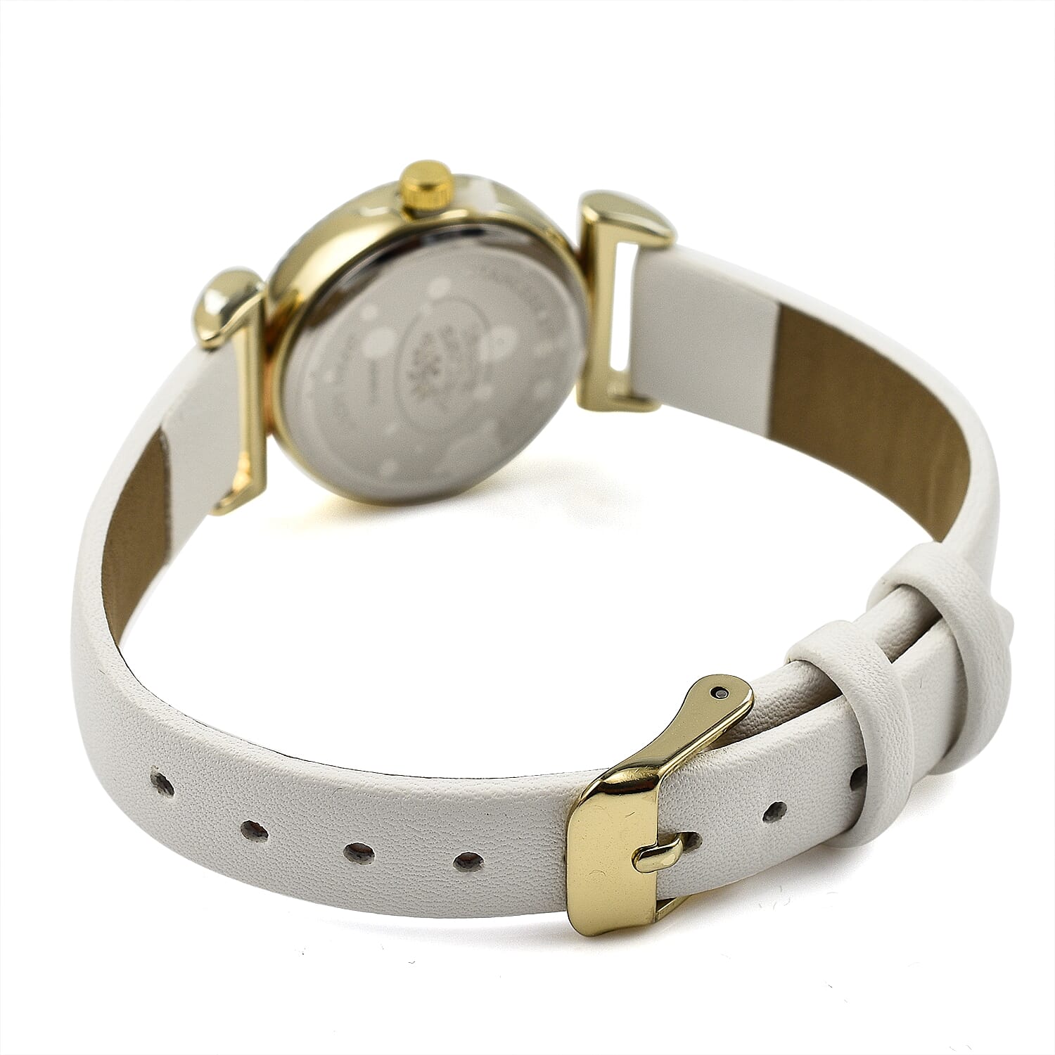 Laura Ashley Womens 27mm T Bar Fluted Bezel Vegan Leather Strap Watch - Pink