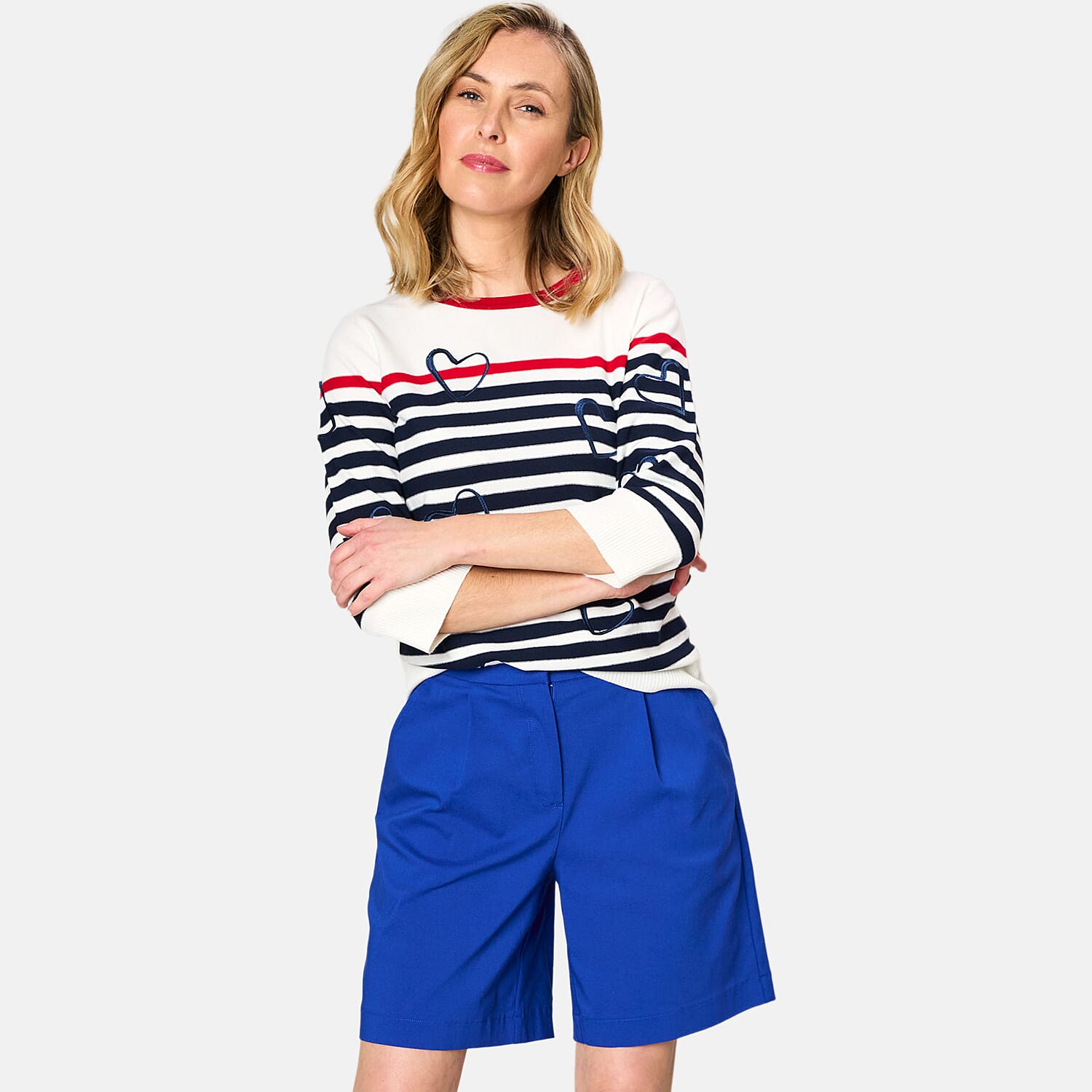 Emreco Tailored Stretch Bengaline Smart Short - Blue