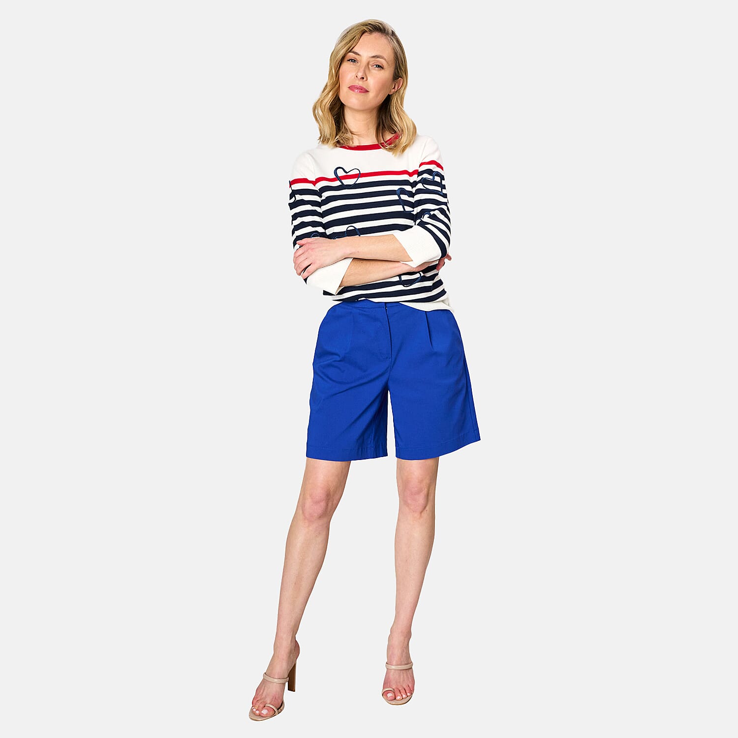 Emreco Tailored Stretch Bengaline Smart Short - Blue