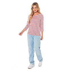 Charlotte West Striped Pattern Knitted Top