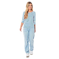 Charlotte West Striped Pattern Knitted Top