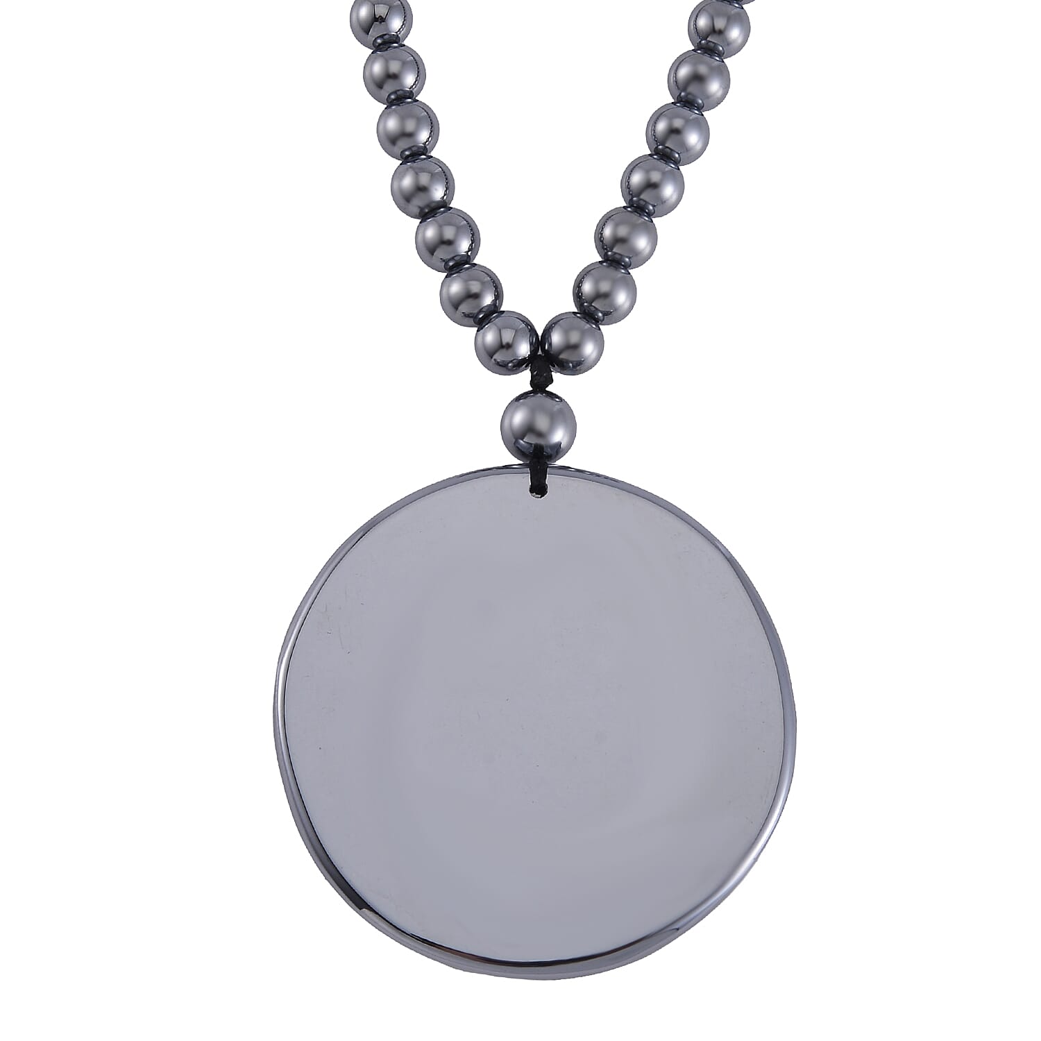 Terahertz Carved Dragon Medallion Necklace (Size - 20) in Rhodium Overlay Sterling Silver 255.00 Ct