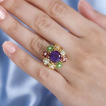 https://tjcuk.sirv.com/Products/78/0/7806337/Moroccan-Amethyst-Multi-gemstones-Cluster-Ring-in-18K-YG-Vermeil-Sterl_7806337_2.jpg?w=342&h=342