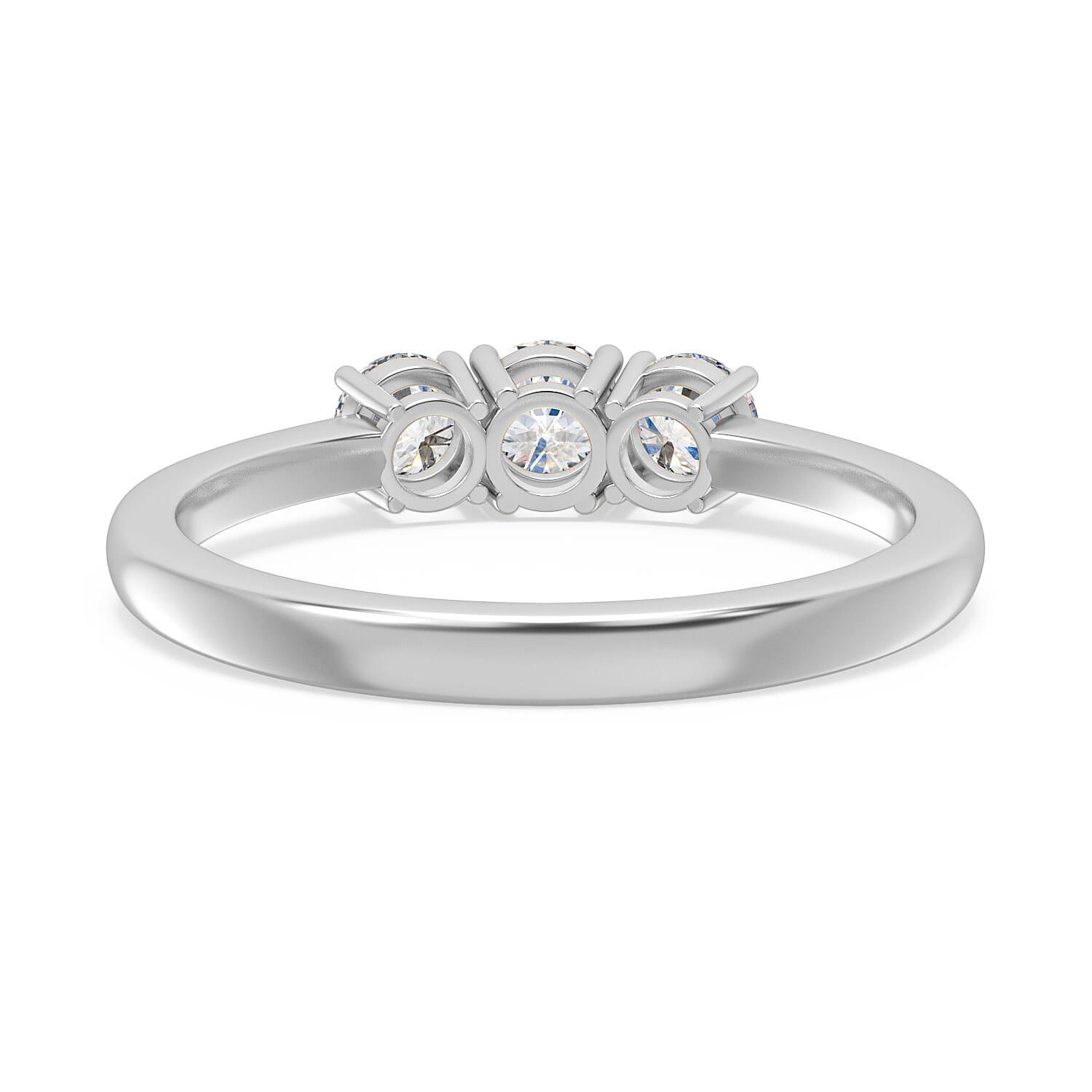 One Time Deal- 950 Platinum SGL Certified Natural Diamond (VS-G-H) Trilogy Ring 0.50 Ct One Time Deal- 950 Platinum SGL Certified Natural Diamond (VS-G-H) Trilogy Ring 0.50 Ct
