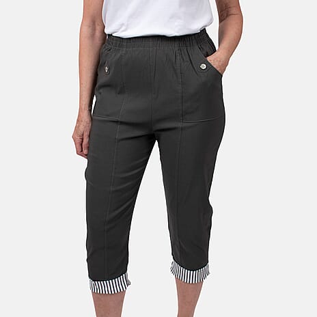 Pure and Natural Woven Trousers (Size 12) - Grey