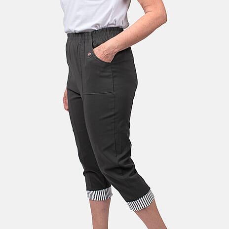 Pure and Natural Woven Trousers (Size 12) - Grey