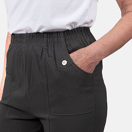 Pure and Natural Woven Trousers (Size 12) - Grey