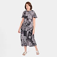 Closeout Deal Floral Printed Maxi Dress 1717419032 TJC