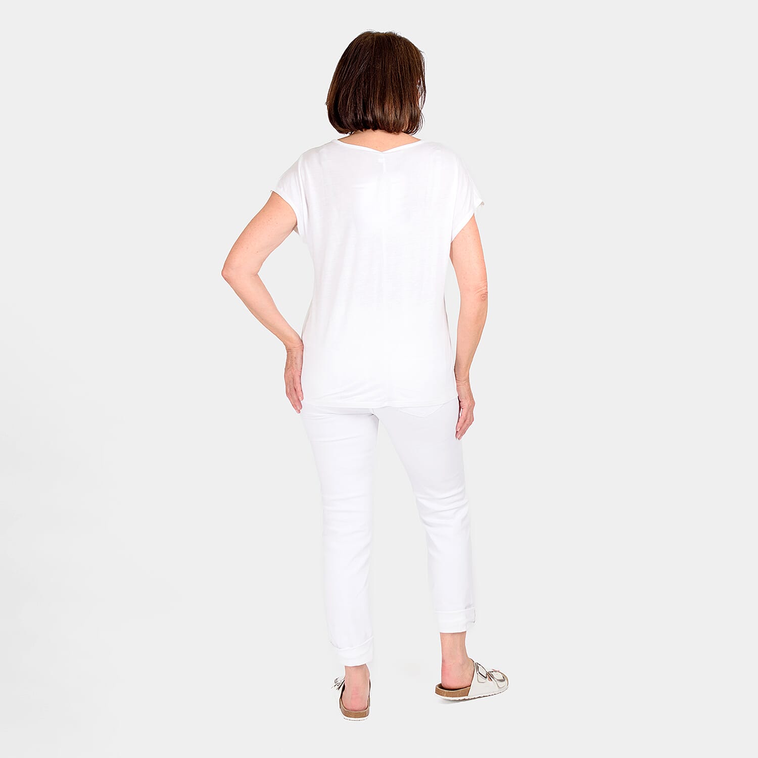  LTOP 1252 Grey-Flower Print T-Shirt 