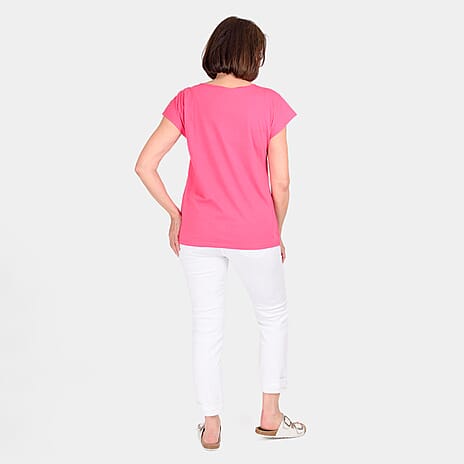 Cotton TShirt  - BRIGHT PINK