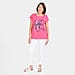  LTOP 1252 Grey-Flower Print T-Shirt 