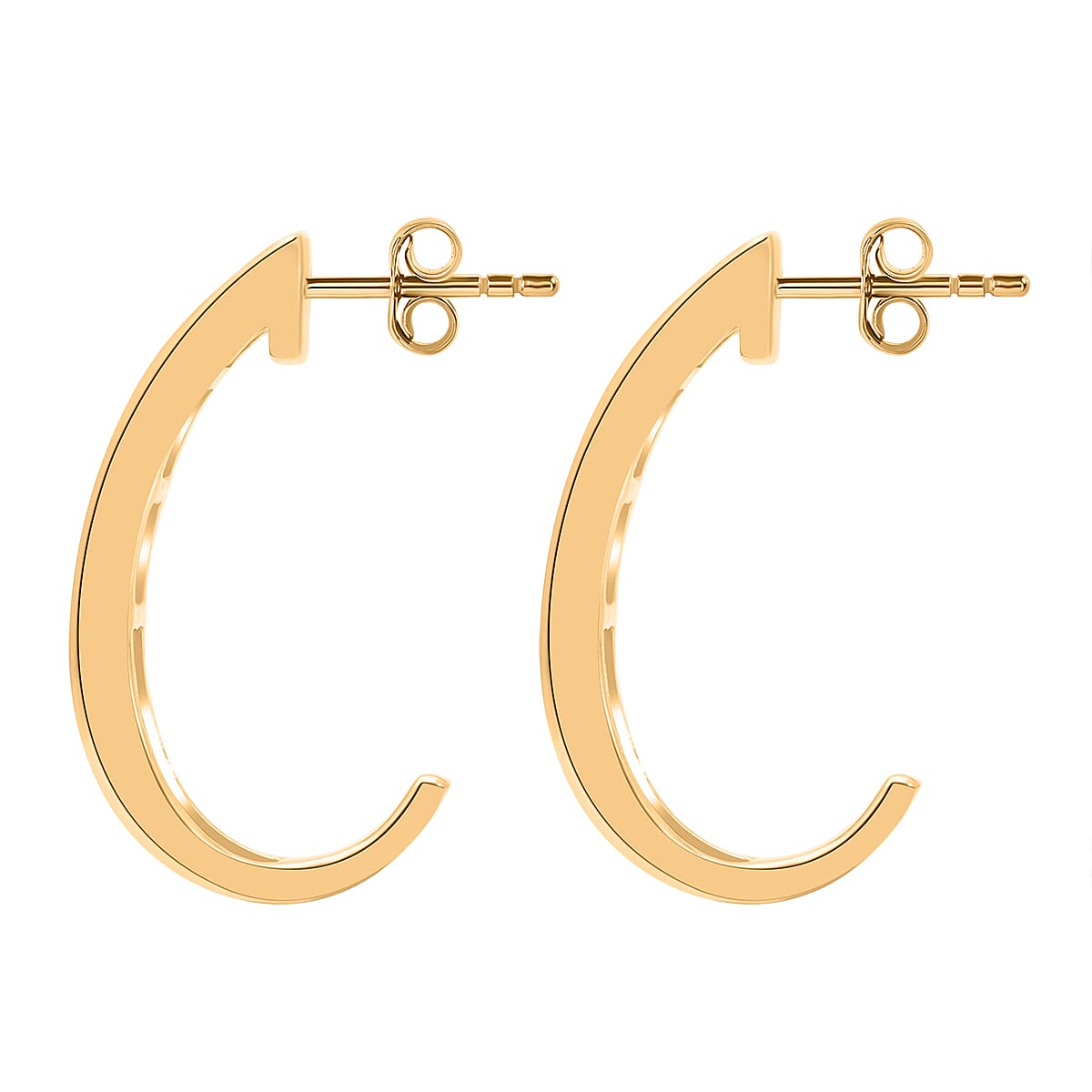 Biggest Closeout Diamond Offer 2024 - Designer Inspired White Diamond Earring in Gold Overlay Sterling Silver