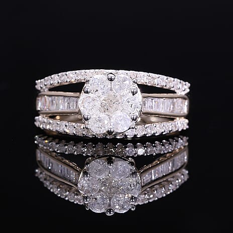 One to Own - D'Joy 9K Yellow Gold Diamond Pressure Set Ring 1.00 Ct.