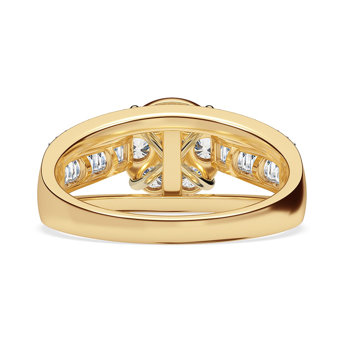 One to Own - 9K Yellow Gold Diamond Pressure Set Ring 1.00 Ct.