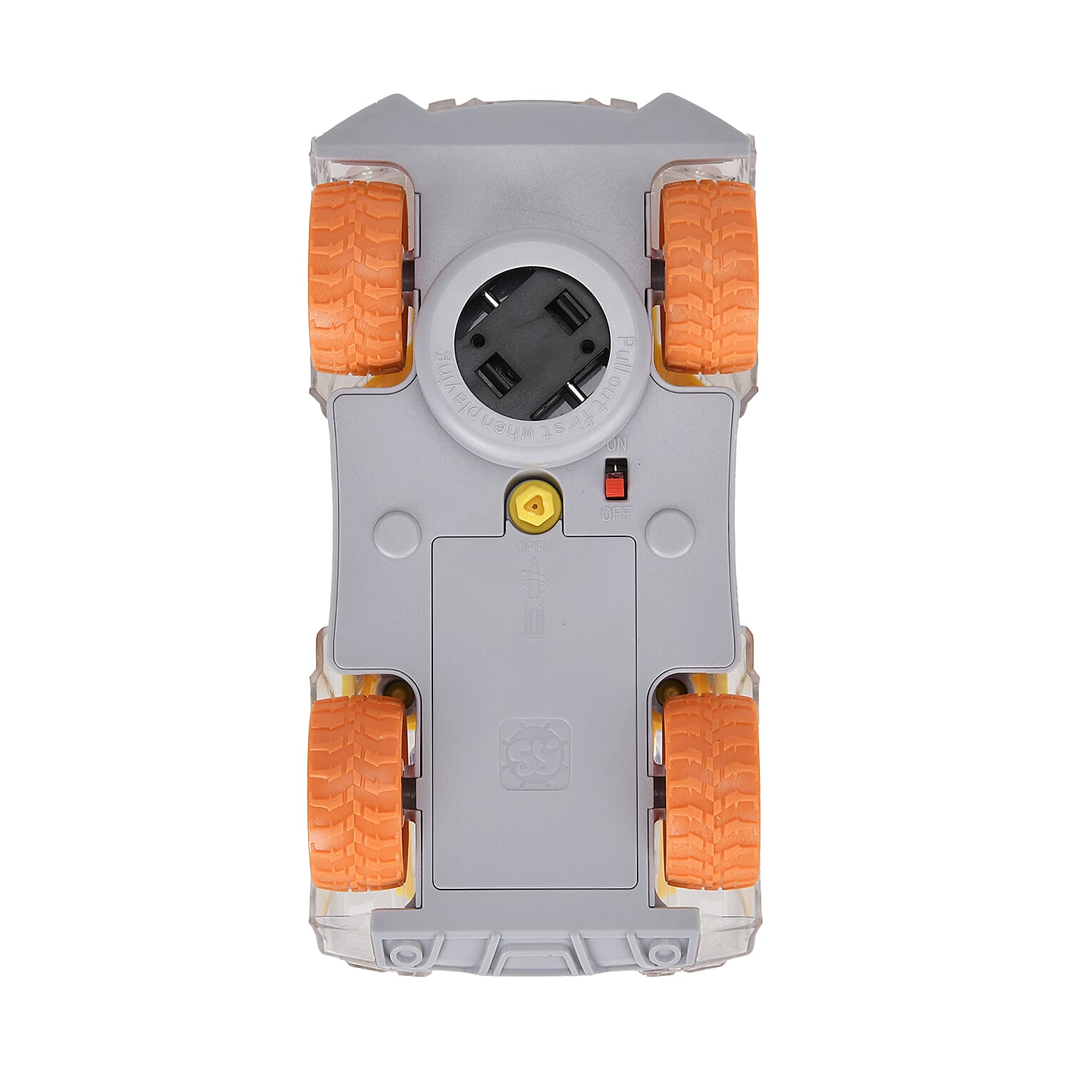 GIFT IDEAS - Racing Car with Color changing lights and Music, Easy To Assemble - (Size-7.0x15.2x6.3cm) - Yellow