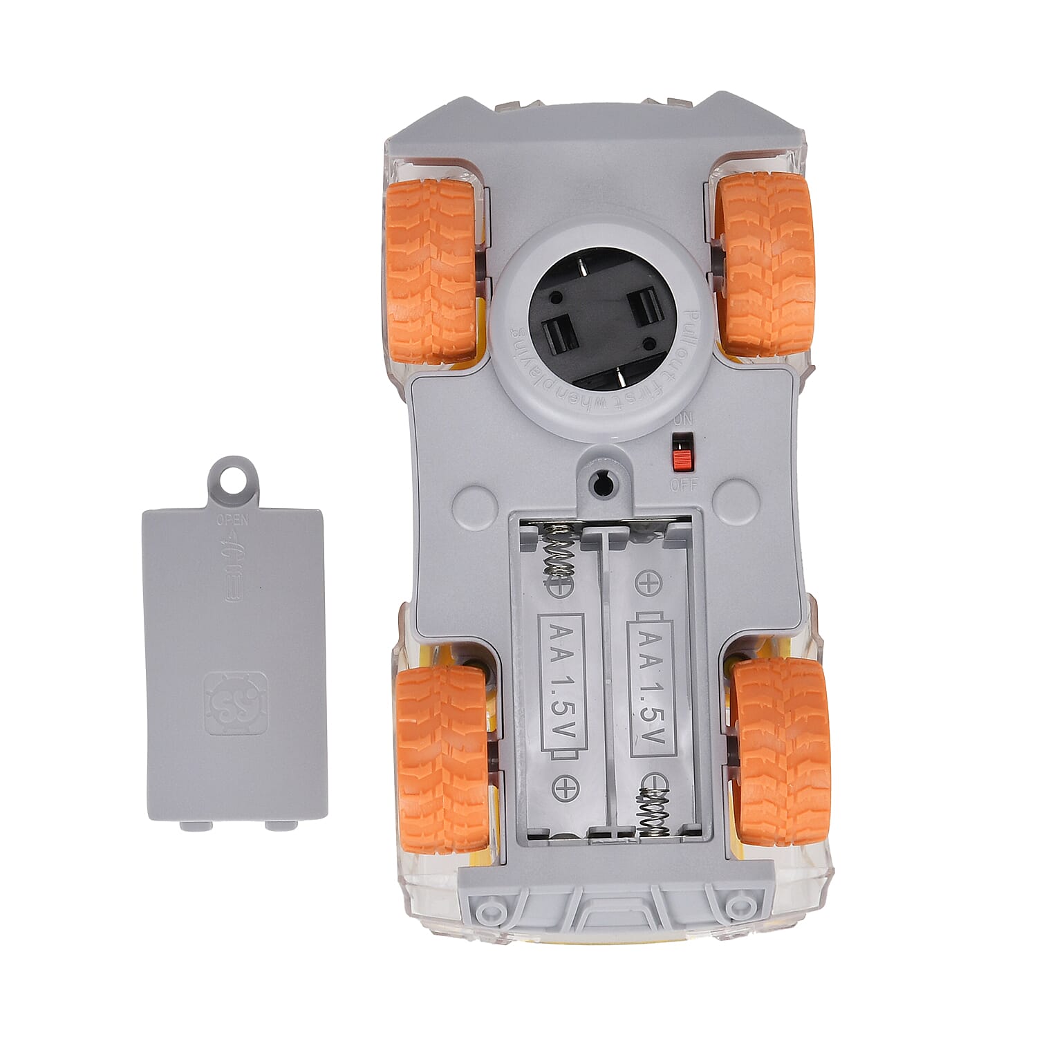 GIFT IDEAS - Racing Car with Color changing lights and Music, Easy To Assemble - (Size-7.0x15.2x6.3cm) - Yellow