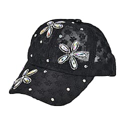 Stylish Sparkling Rhinestone LOVE Letter Cap (Size 58-60 cm) - Blue