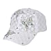 Rhinestones Cap with Butterfly Design - Beige