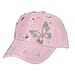 Rhinestones Cap with Butterfly Design - Beige