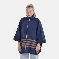 Tamsy Winter Poncho with Zip Detail