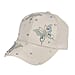 Rhinestones Cap with Butterfly Design - Beige