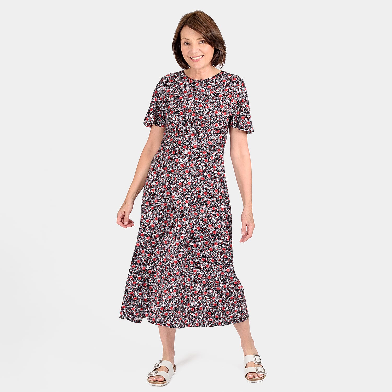 Closeout Deal - Floral Printed Maxi Dress