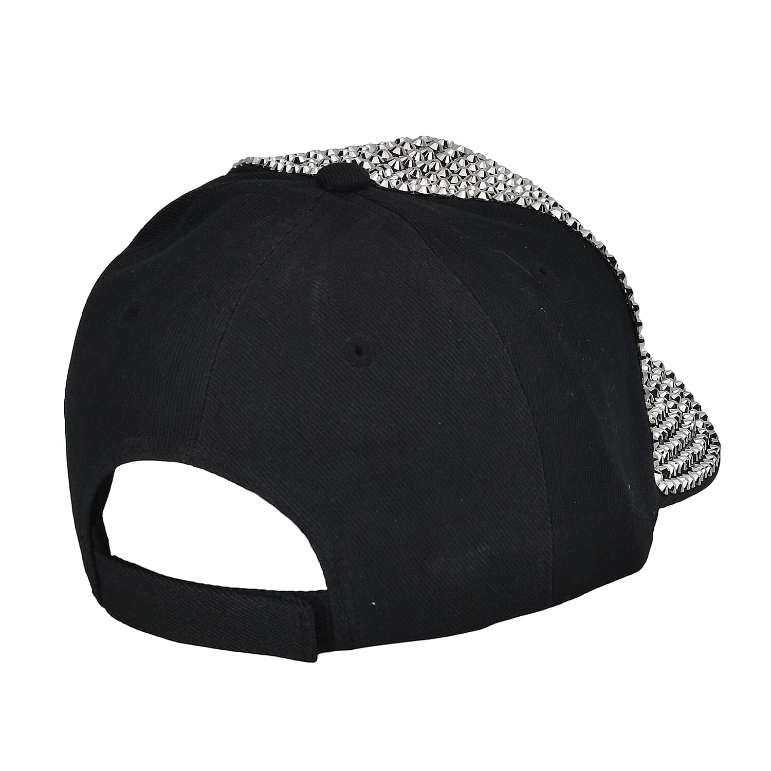 Stylish Sparkling Rhinestone Cap (Size 58-60 cm) - Black