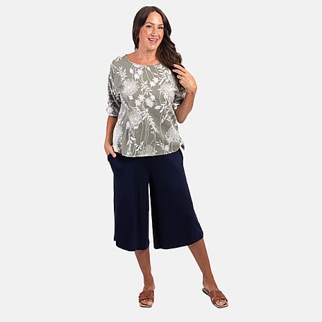 Cotton Woven Top (Size 1x1 cm) - Khaki