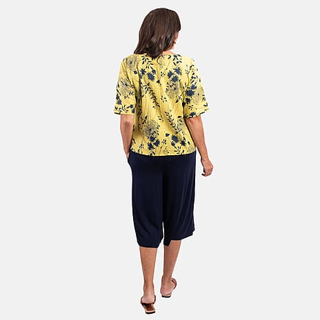 Cotton Woven Top (Size 1x1 cm) - Yellow