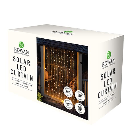 ROWAN 200 Solar LED Light Curtain - Yellow