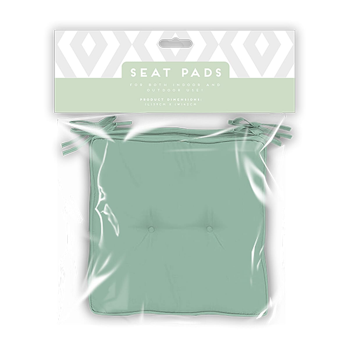 Pack of 2 - Summer Outdoor Seat Pads - Sage