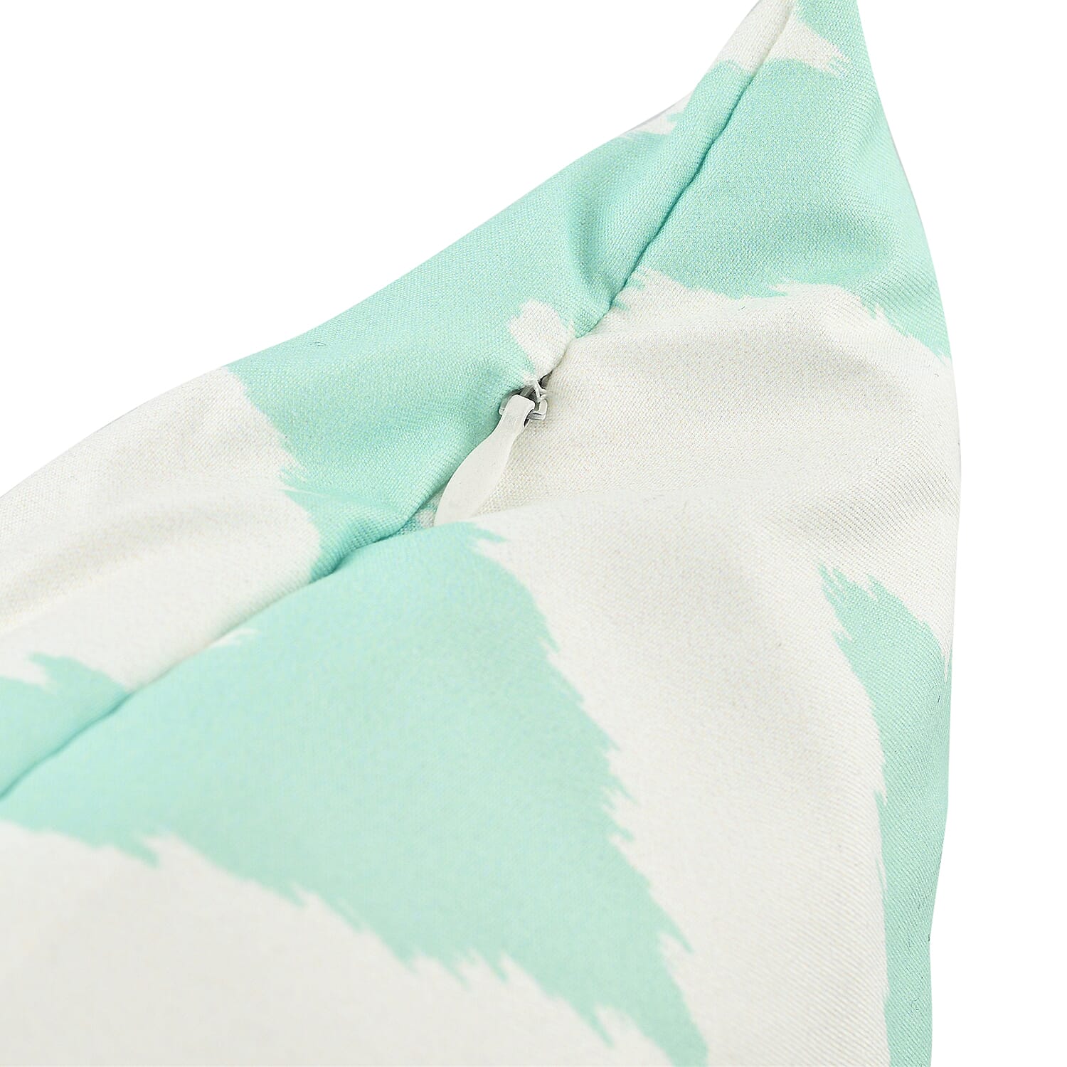 Summer Zig Zag Printed Water Repellent Outdoor Cushion  - Sage