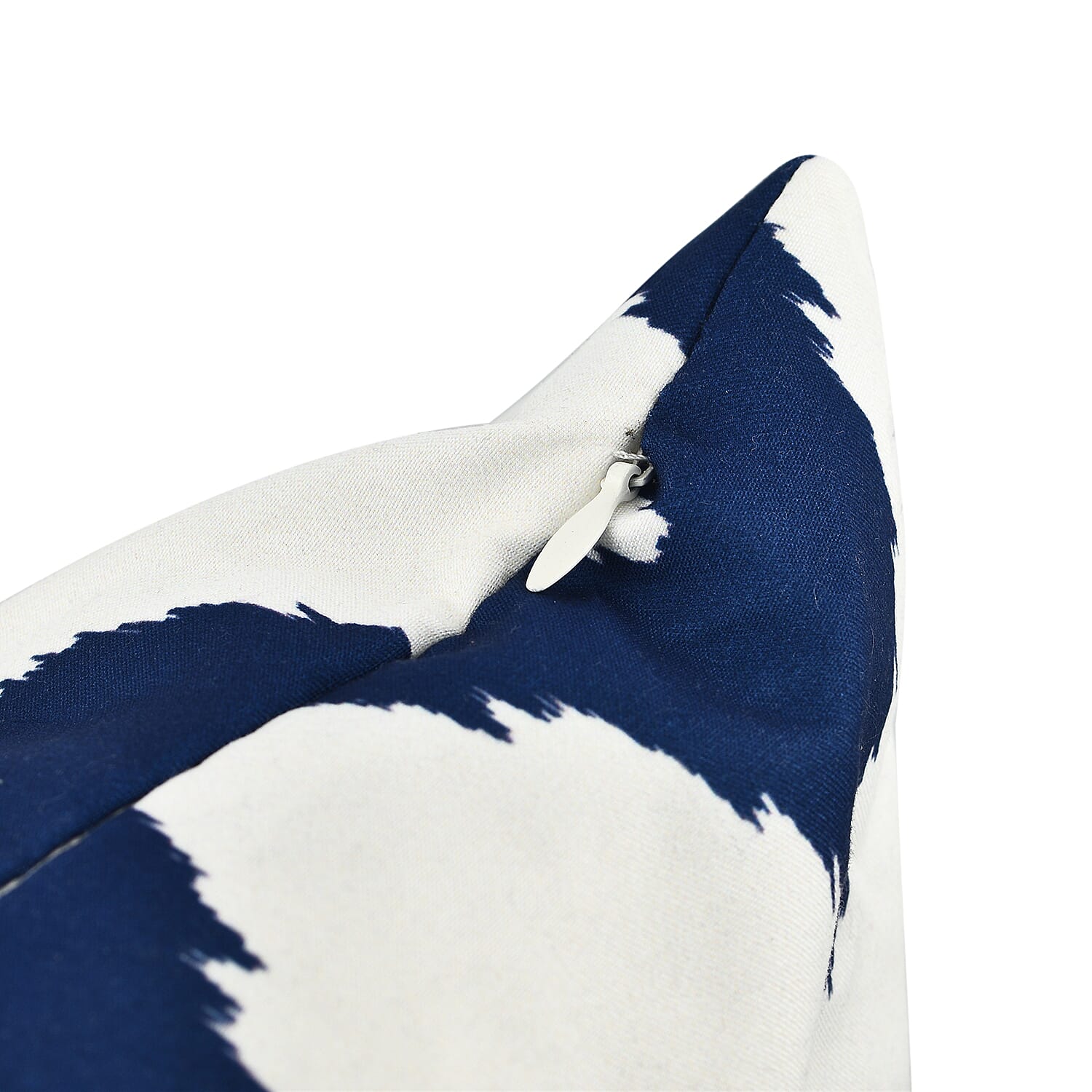 Summer Zig Zag Navy Printed Water Repellent Outdoor Cushion-Bed Linen-Dark Blue