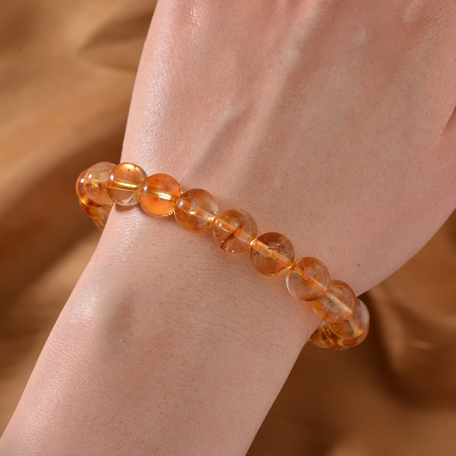 Stretchable Citrine bracelet  Bracelet 129.00 ct